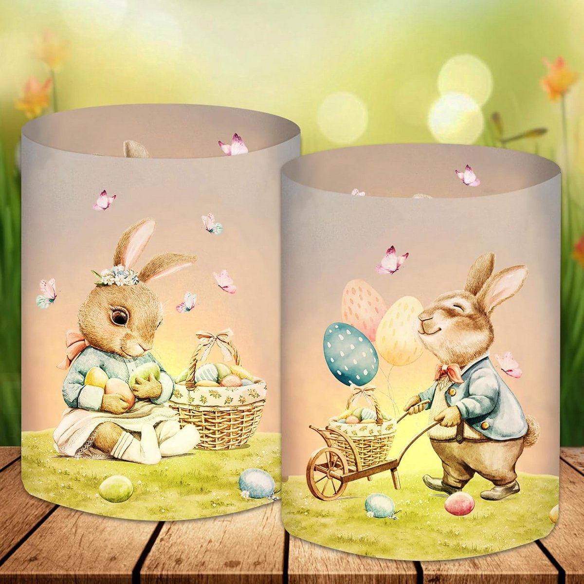 Windlicht Tafeldecoratie voor Pasen en Lente - Moderne Binnen Decoratie