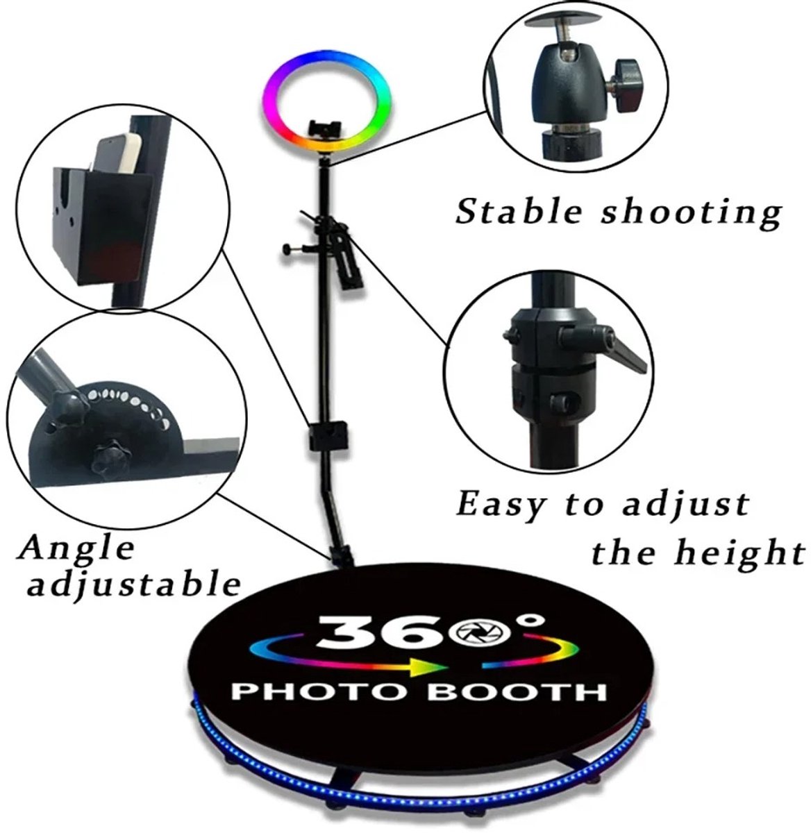 Zolara 360° Rotating PhotoBooth - Photobooth - Professionele Event Fotobooth - Spectaculaire 360° Video’s en Foto’s