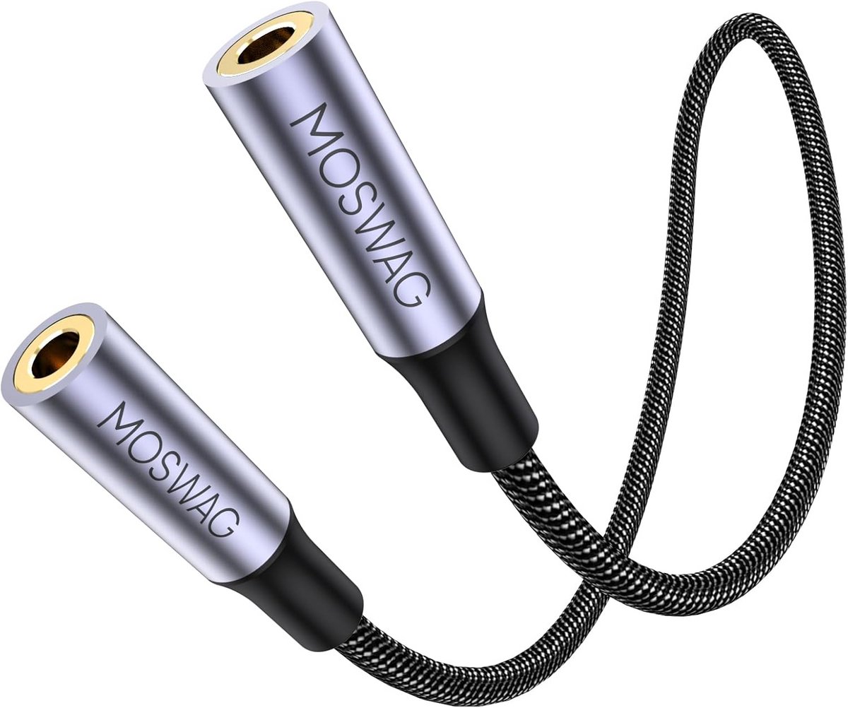 3.5mm Vrouwelijke naar Vrouwelijke Aux Connector - TRRS Audio Koppeling voor Laptops en Speakers