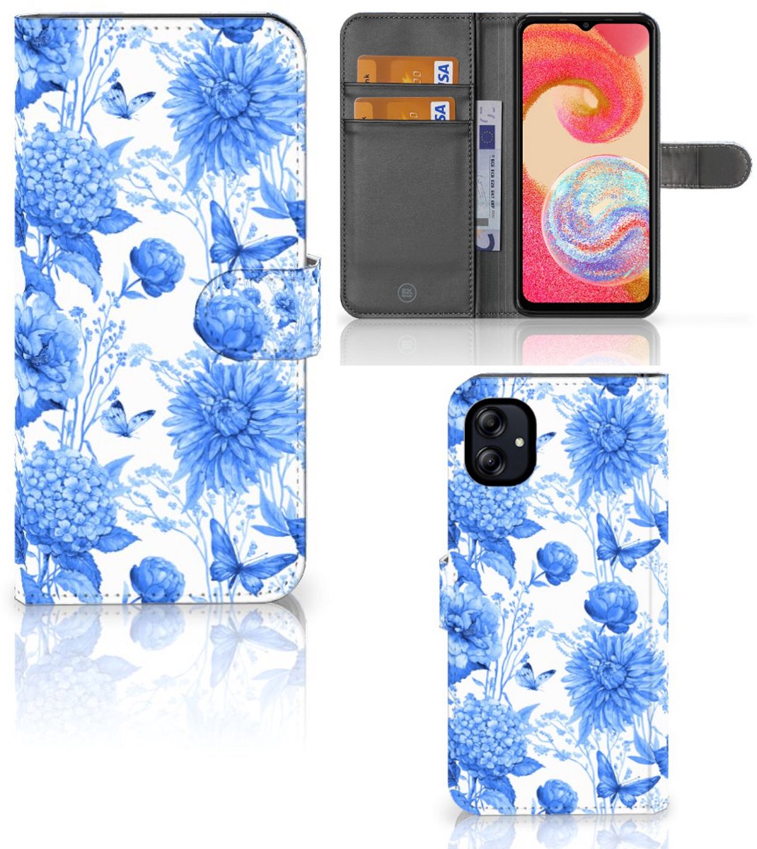 Hoesje voor Samsung Galaxy A04e Flowers Blue