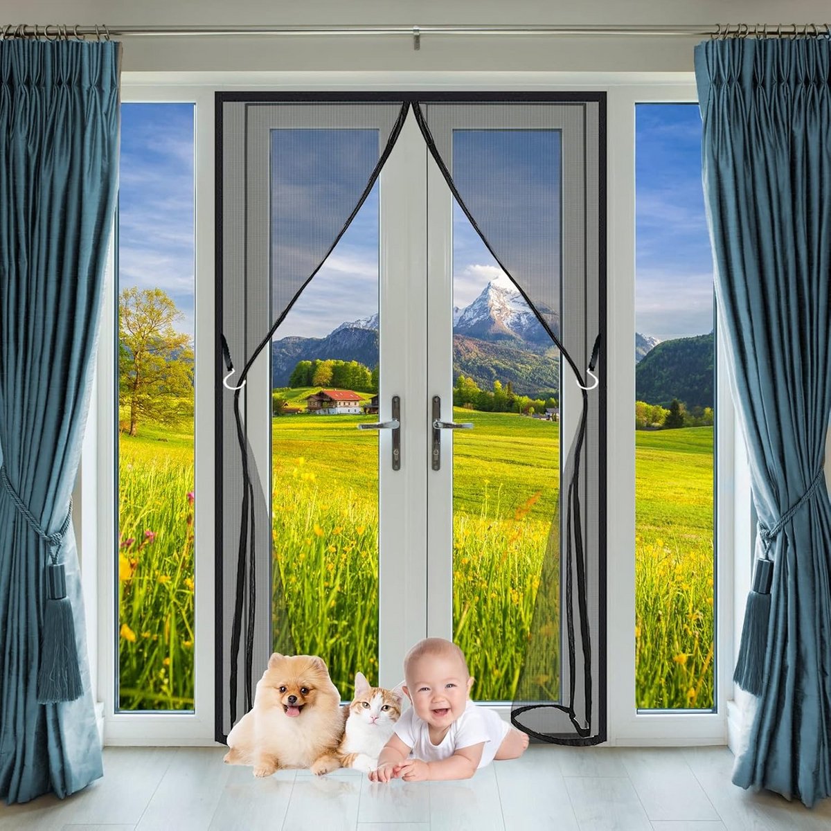 Magnetische Hordeur 85x220 cm - Zelfsluitend Deurgordijn voor Muggenschermen