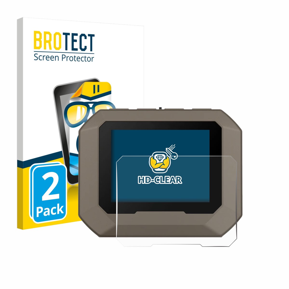 BROTECT - Screenprotector voor Garmin Xero C2 - Folie Beschermfolie transparant 2 Stuks