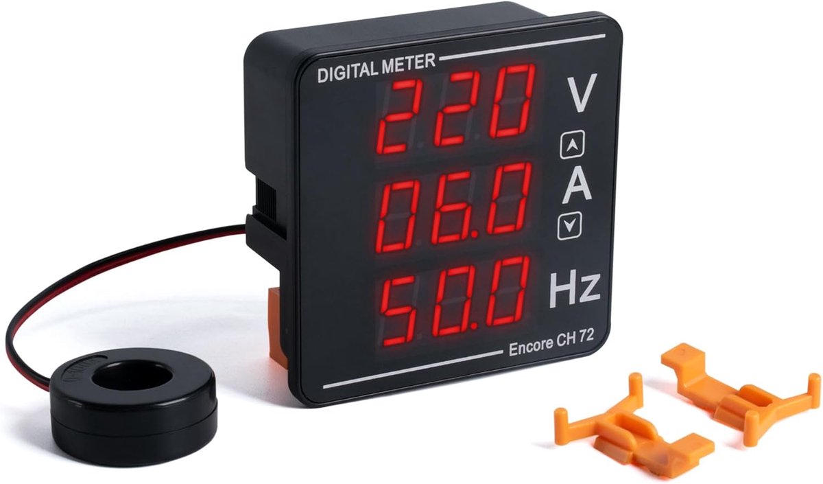 Digitale Voltmeter, Ammeter en Frequentiemeter - AC 50-500V, 1-120A, 10-99.9HZ Multimeter