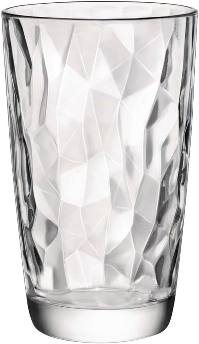 Transparant Longdrinkglas Diamond 6 Stuks - 470 ml