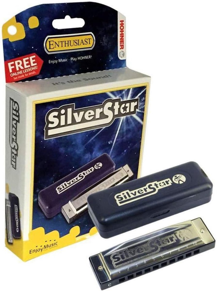 Harmonica met Verchroomde Behuizing en Vernikkelde Afdekking in C, mi, fa, g, la