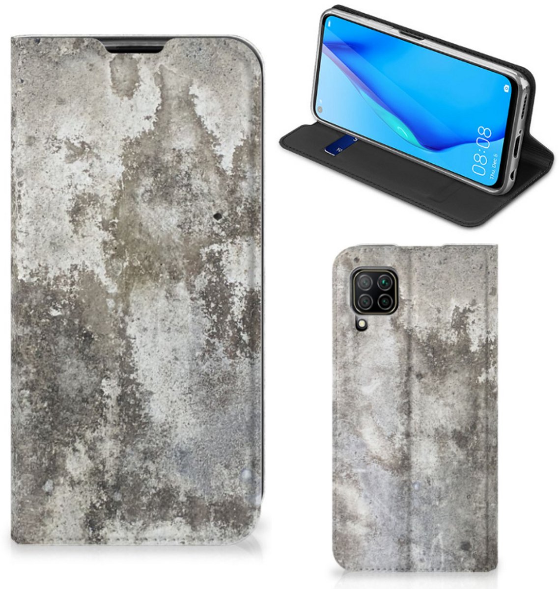 Huawei P40 Lite Standcase Beton Print
