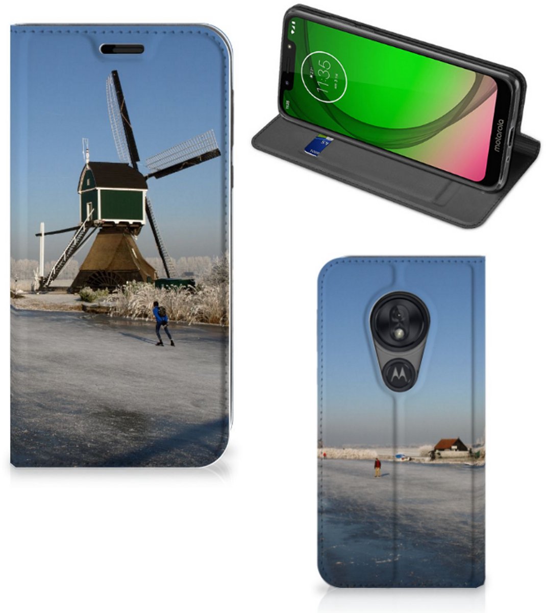 Motorola Moto G7 Play Book Cover Schaatsers