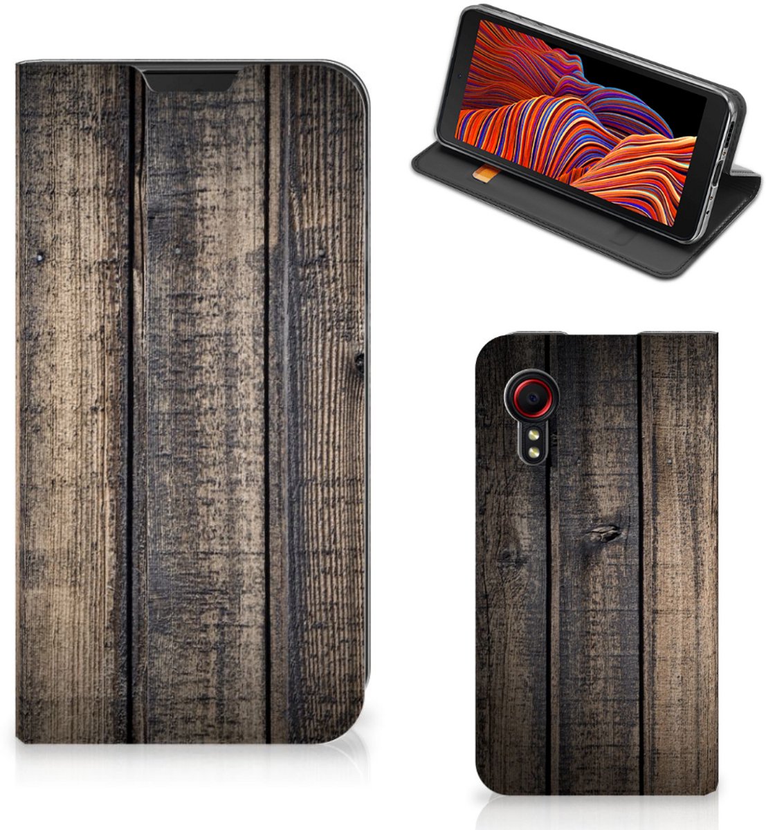Samsung Galaxy Xcover 5 Book Wallet Case Steigerhout