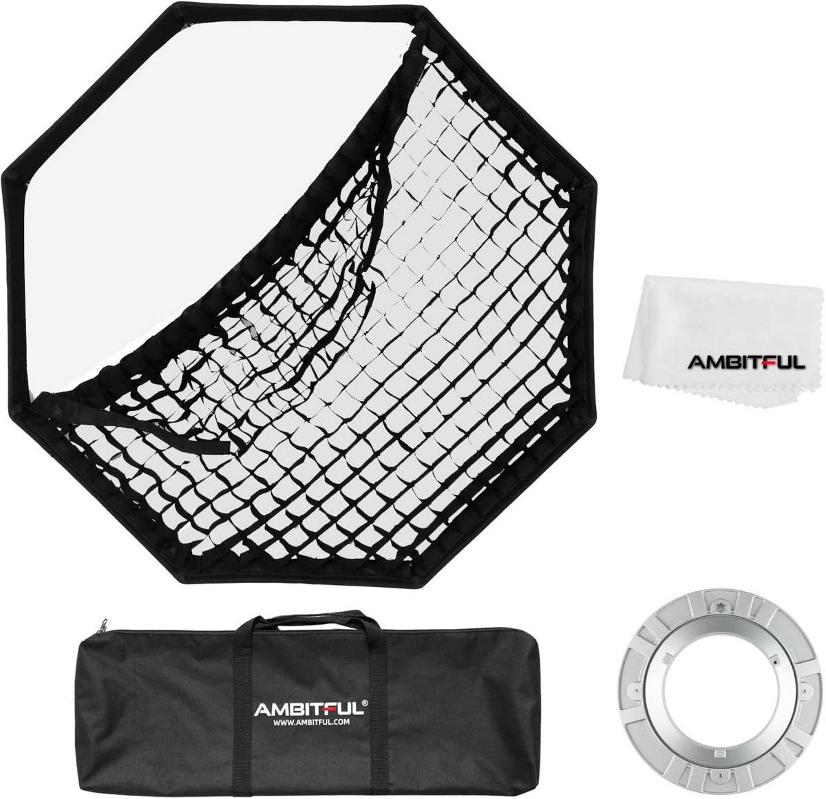 Professionele 95cm Softbox met Octagon Honeycomb Grid voor Bowens Mount