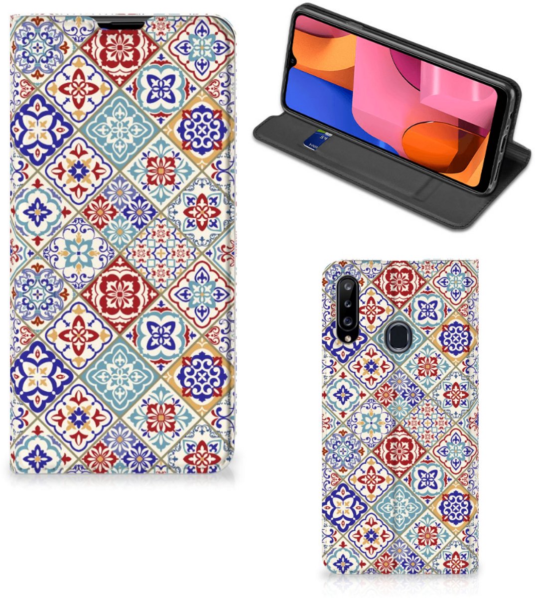 Samsung Galaxy A20s Standcase Tiles Color