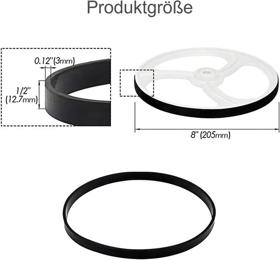 Lintzaag Elastiek voor 8 Inch Bandzaag - 2 Stuks Rubber Banden voor Houtbewerking — afbeelding 2