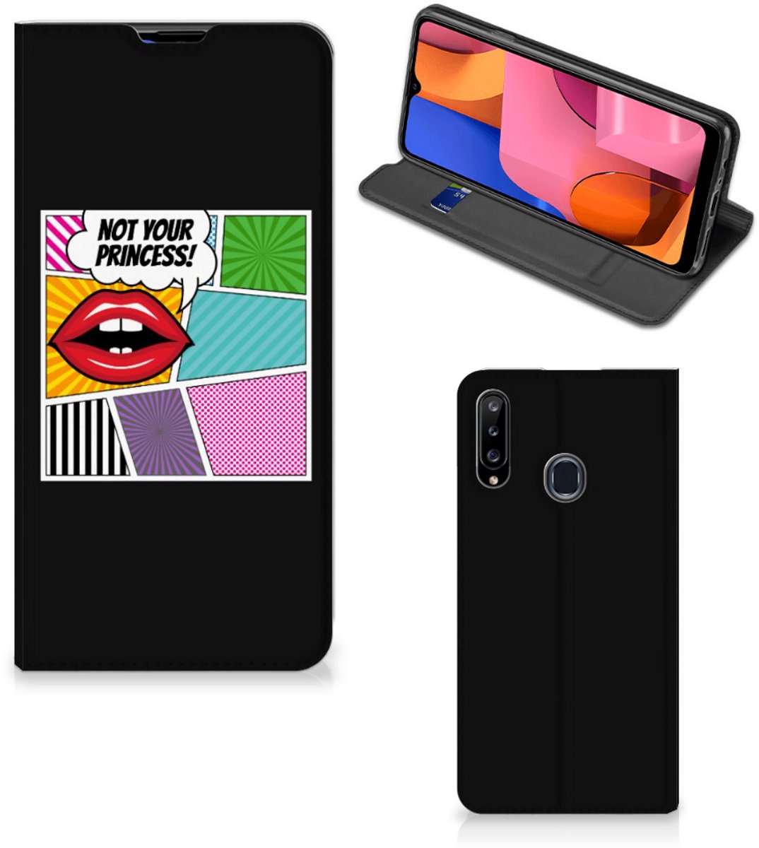 Samsung Galaxy A20s Hippe Standcase Popart Princess