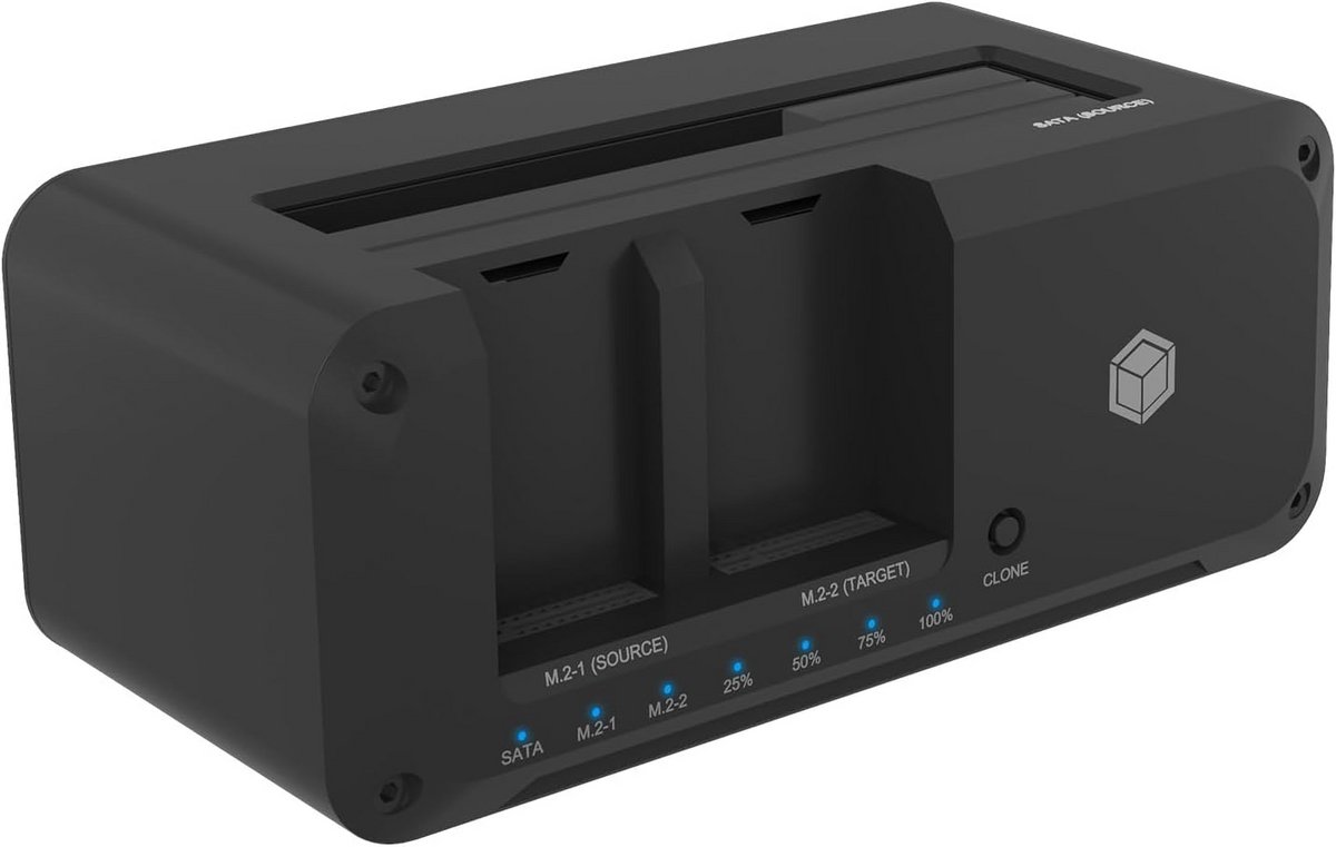 Kloon- en Dockingstation voor 2,5''/3,5'' SATA en M.2 NVMe