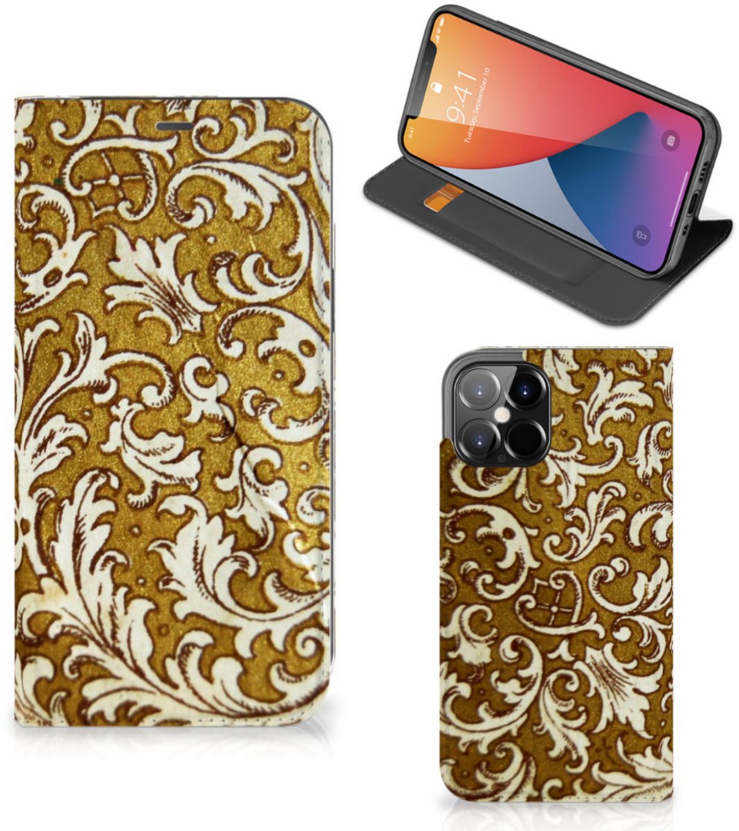Telefoon Hoesje iPhone 12 Pro Max Barok Goud