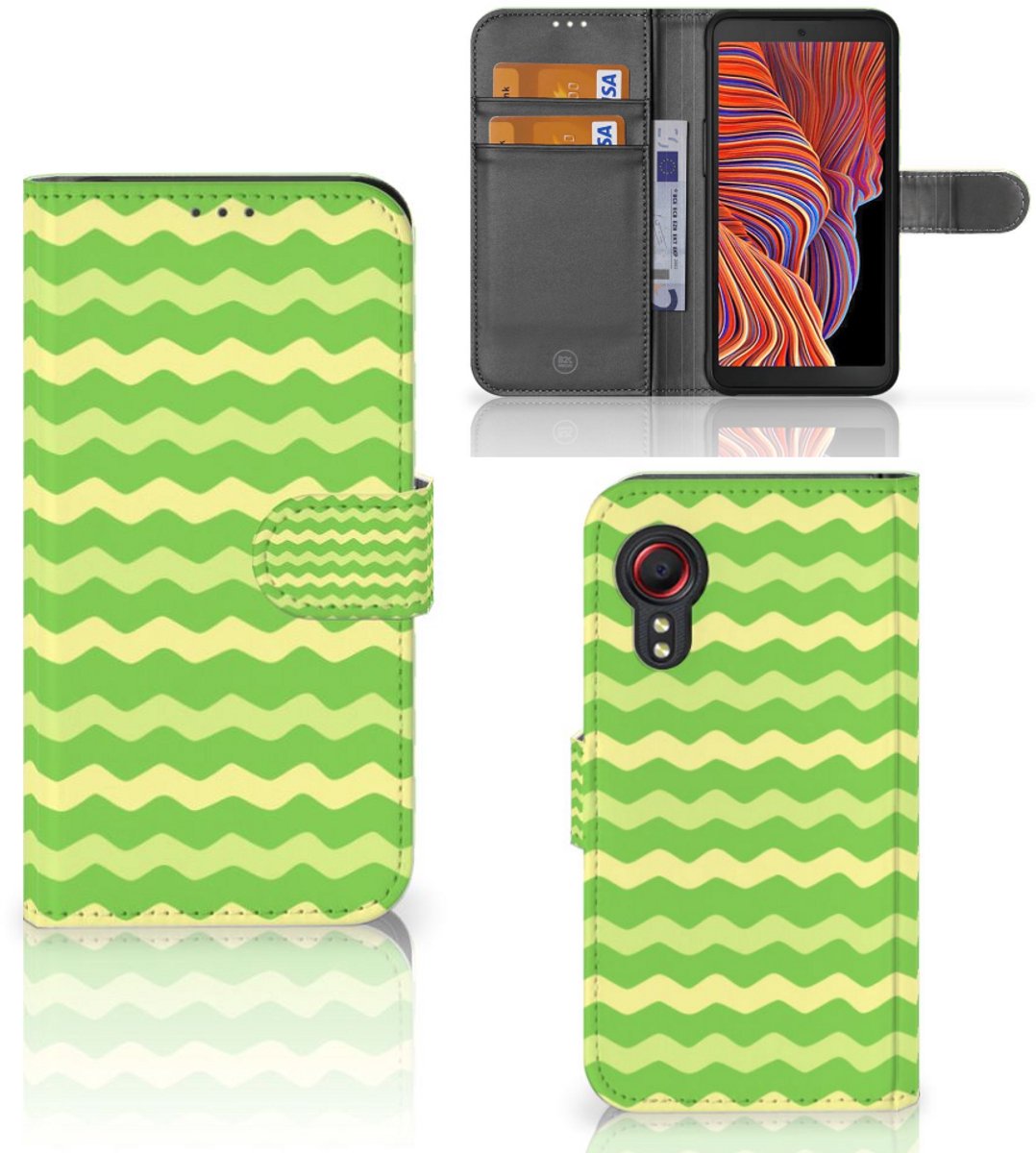 Samsung Galaxy Xcover 5 Telefoon Hoesje Waves Green