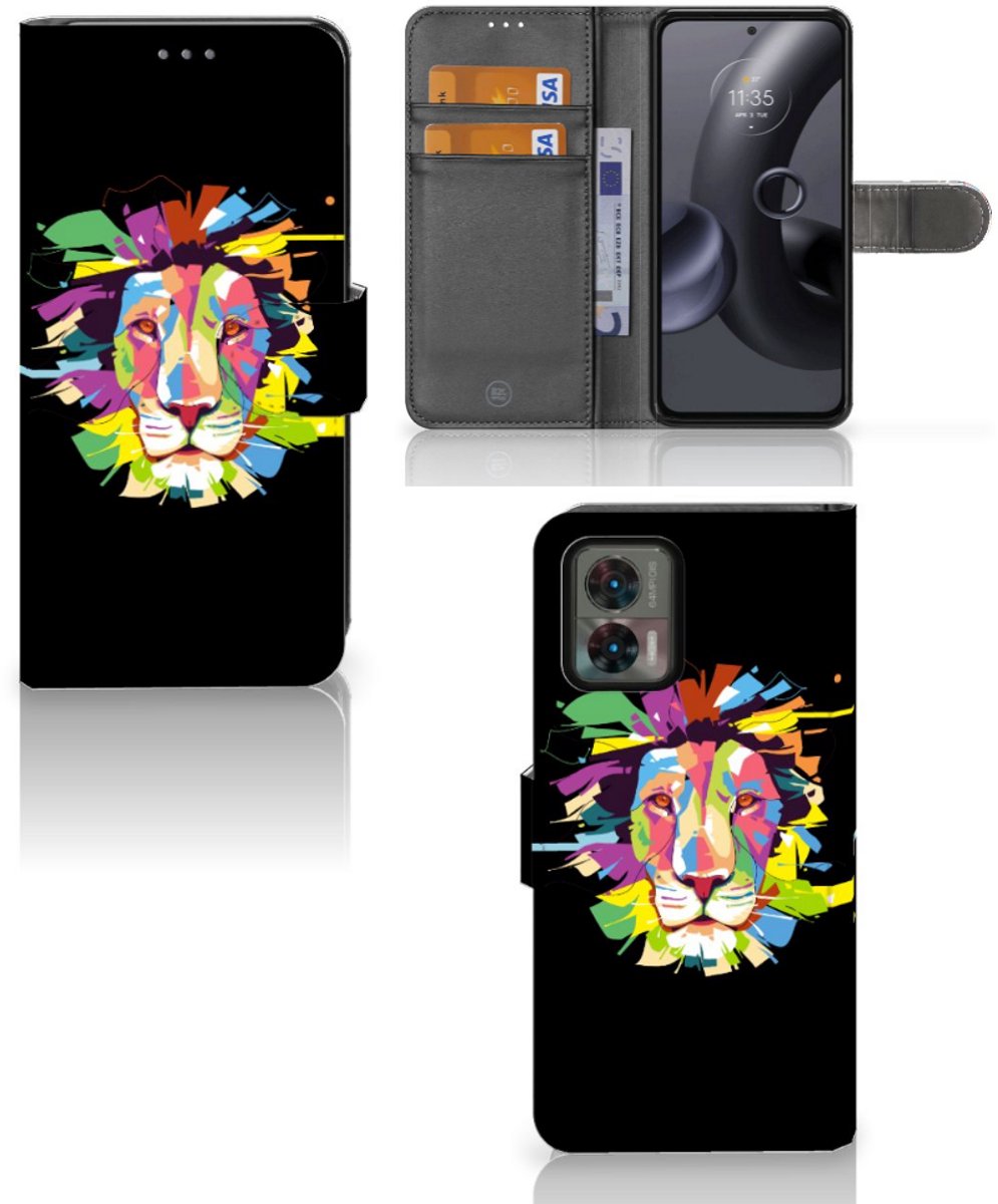 Motorola Edge 30 Neo Leuk Hoesje Lion Color