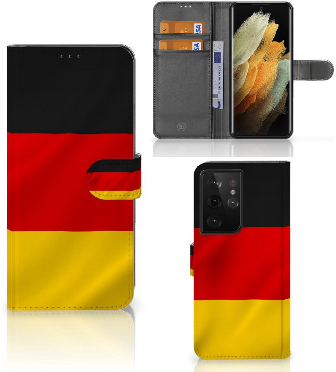 Samsung Galaxy S21 Ultra Bookstyle Case Duitsland