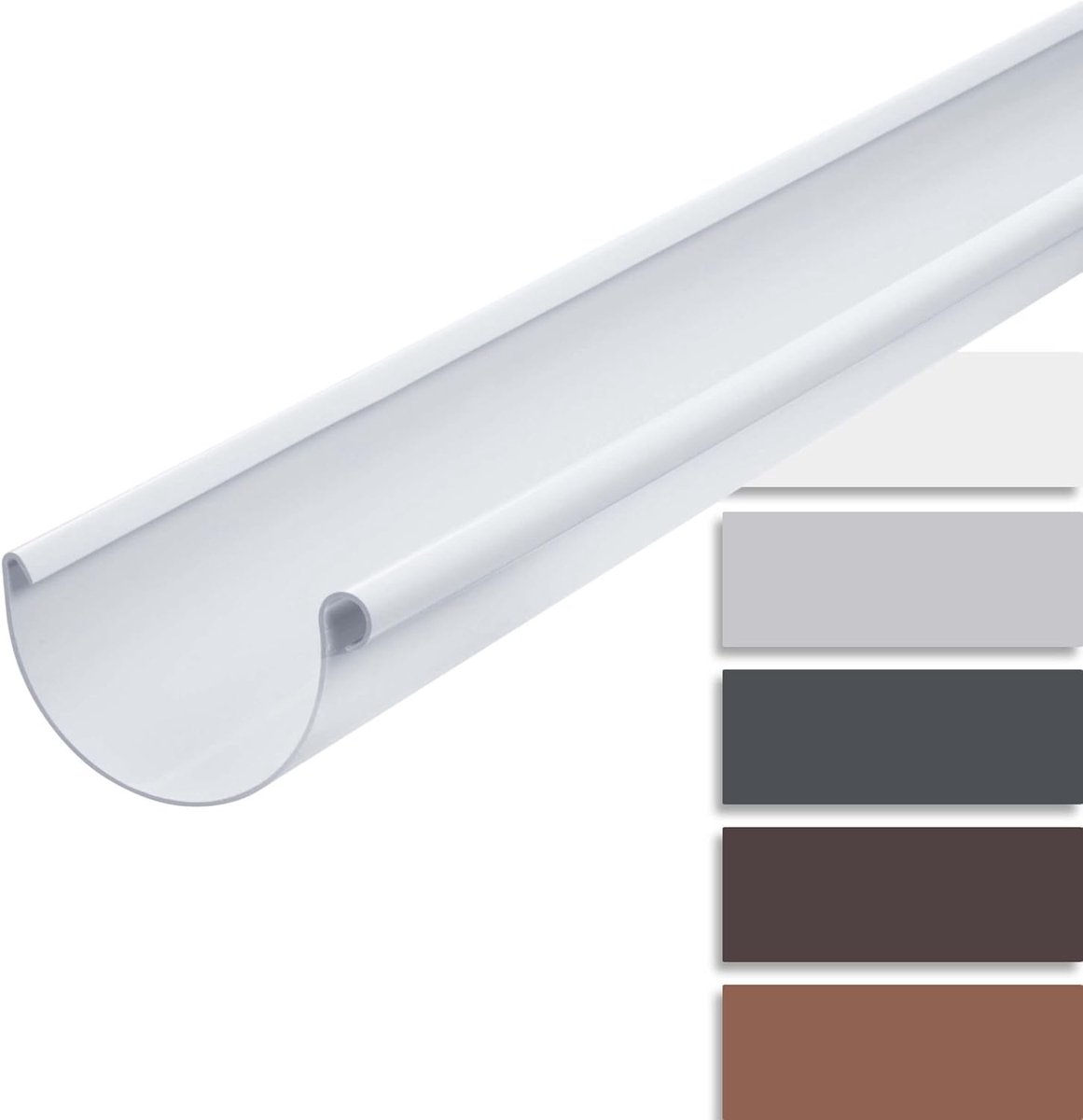 Halfronde kunststof goot 200cm 100mm voor veilige regenwaterafvoer