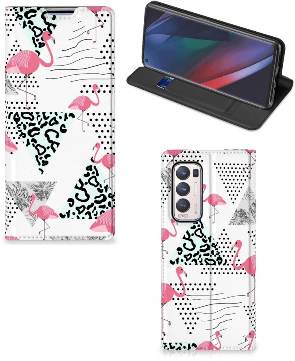 OPPO Find X3 Neo Hoesje maken Flamingo Triangle
