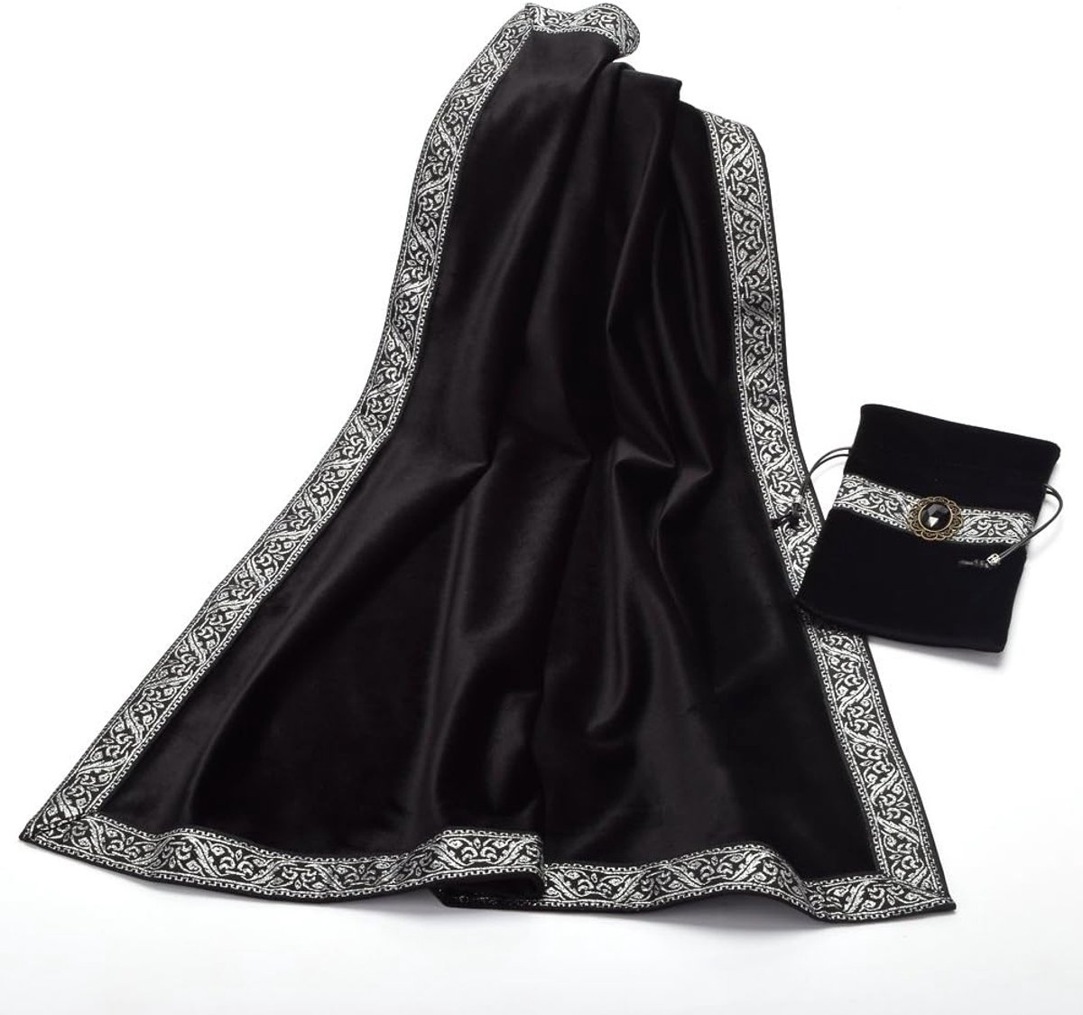 Tarot tafelkleed fluweel met tas voor altaar Wicca vierkant - één maat