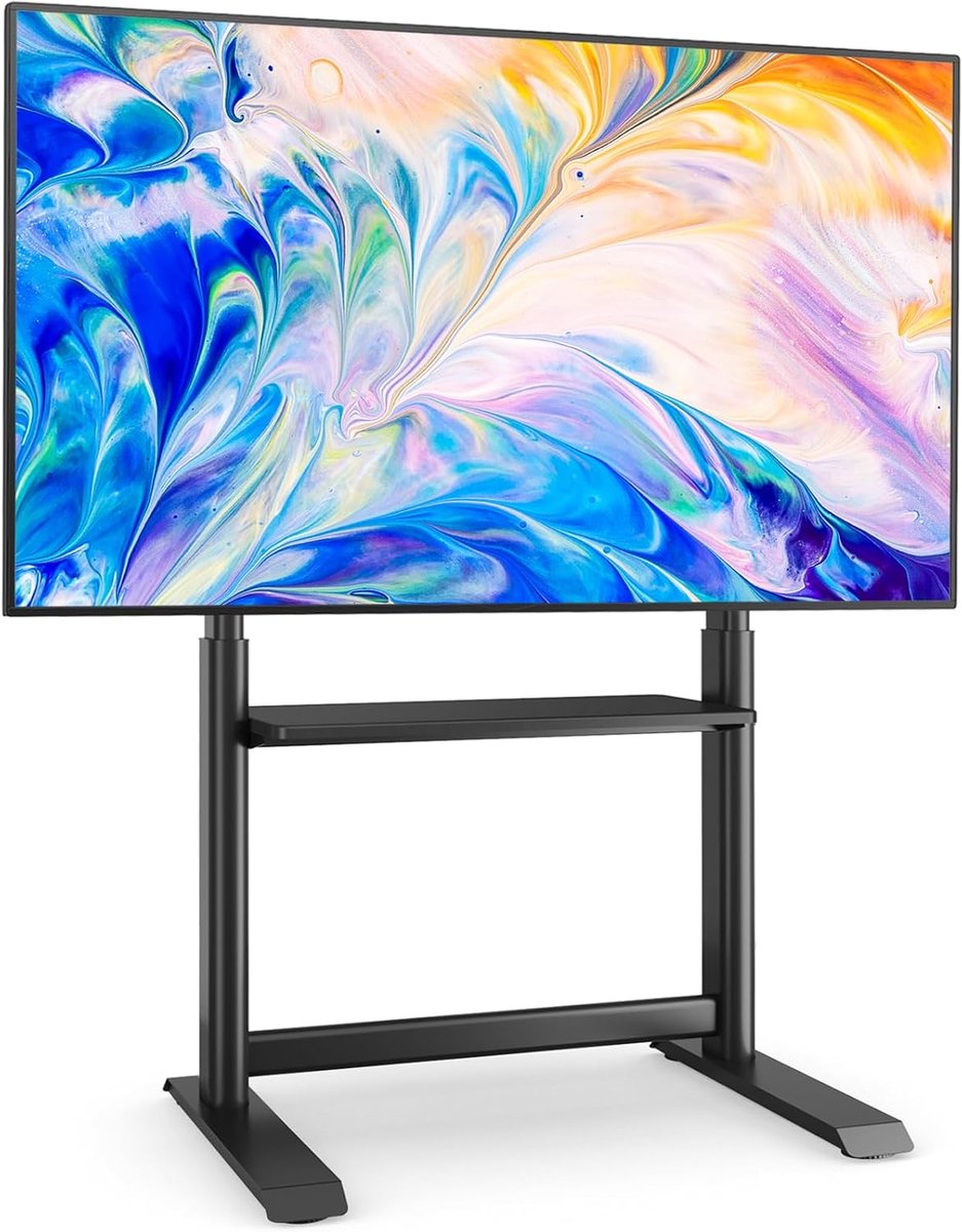 Verstelbare TV-meubel voor 60 tot 86 inch televisies - ideaal voor platte en gebogen toestellen, 68kg capaciteit, VESA 800x600mm