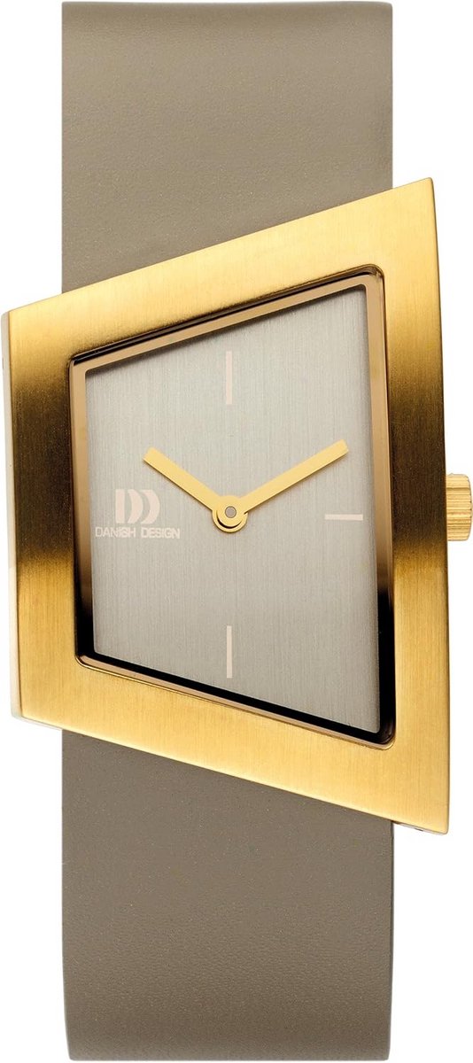 Dames Analoog Horloge met Leren Band - Goudkleurig en Elegant