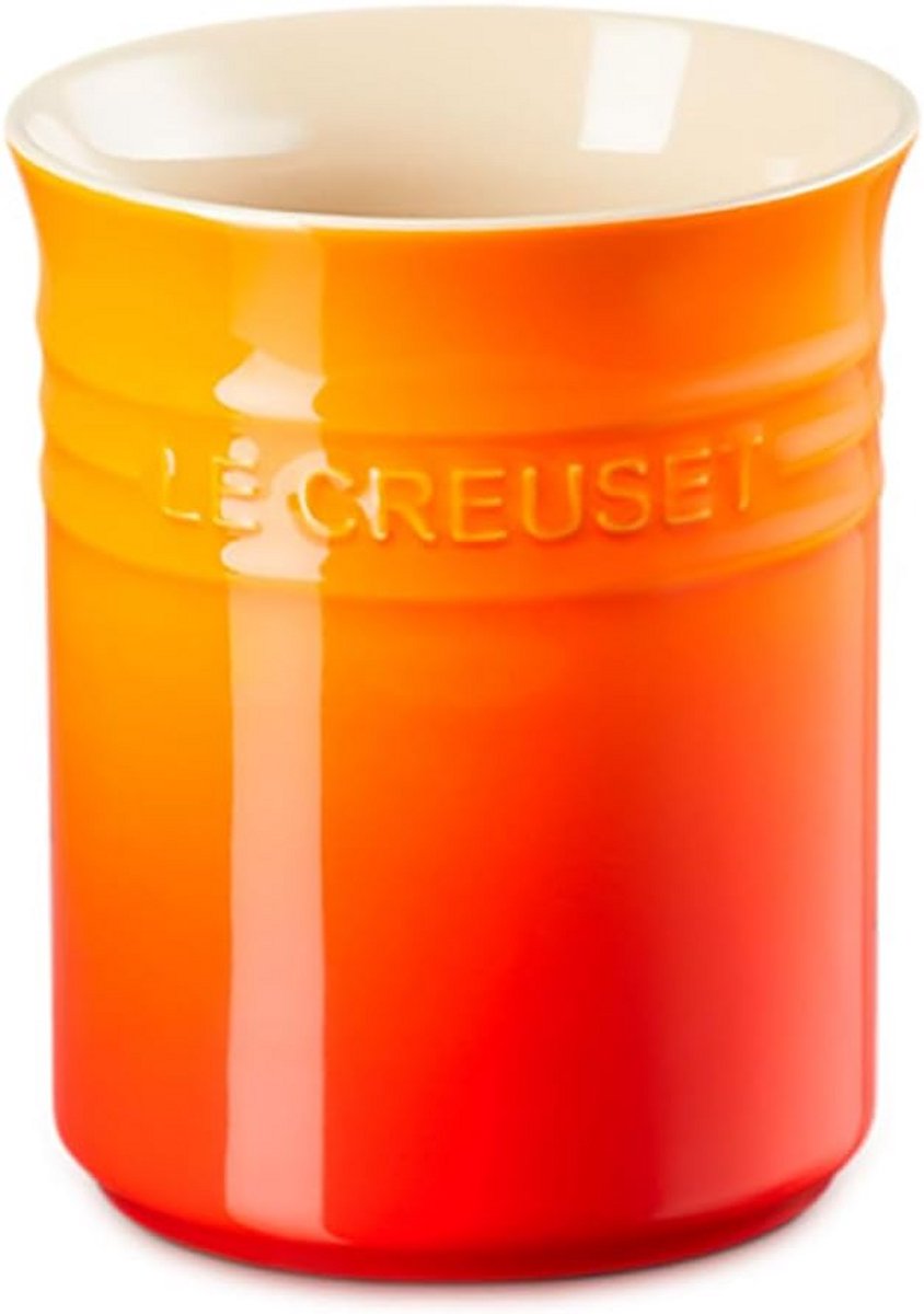 Grote Keuken Organizer Pot Oranjerood 2.3L - Serviesgoed en Keukengerei Opslag
