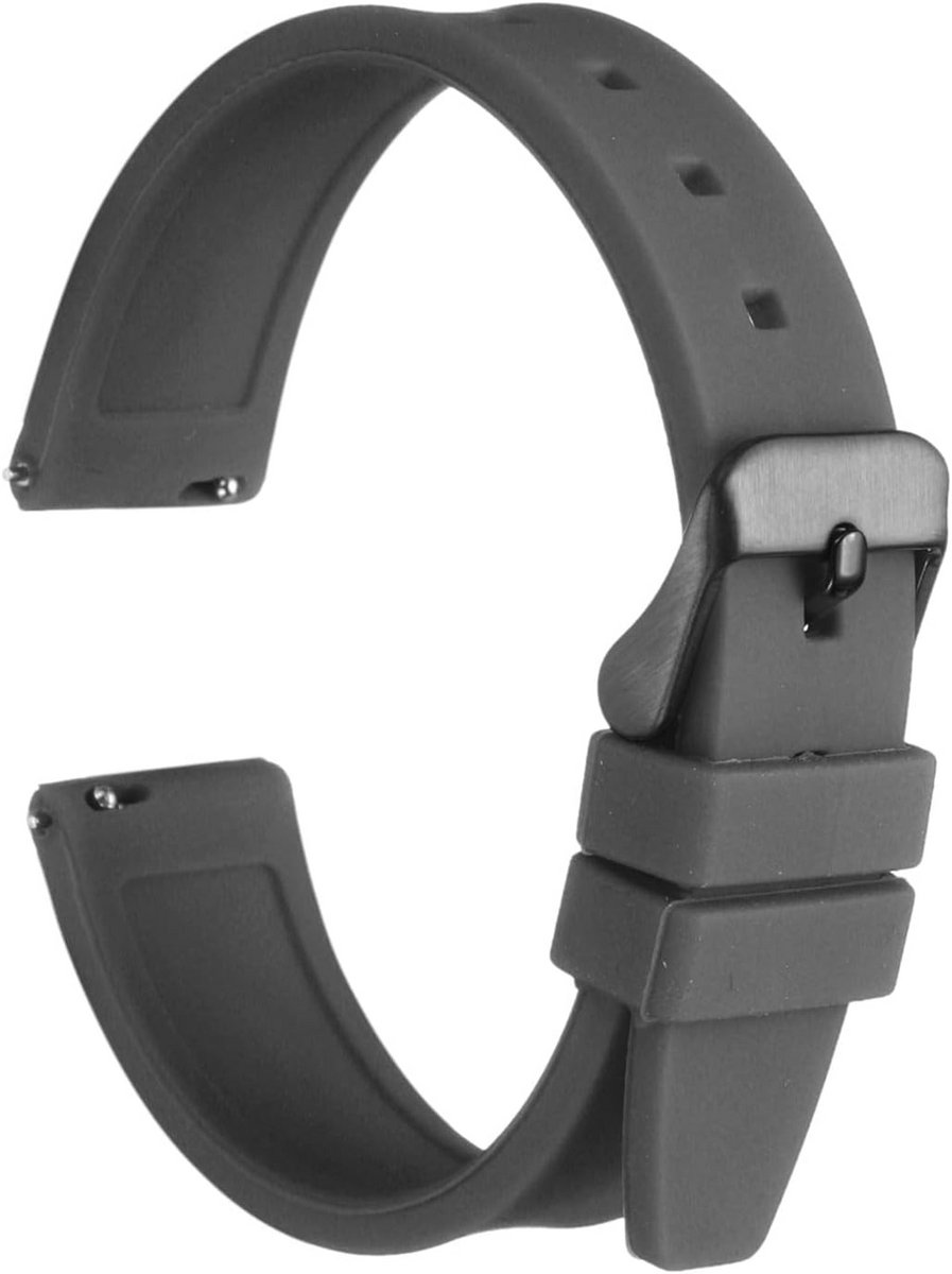 Flexibele Silicone Horlogeband met RVS Gesp - Universele Snelwissel Band