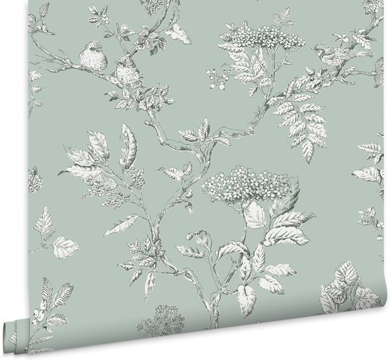 Laura Ashley - Papier peint intissé - Oeuf de Duck en bois de sureau - Papier peint non tissé