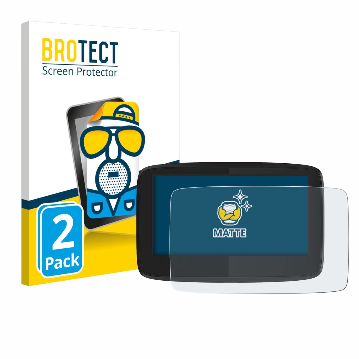 BROTECT - Screenprotector voor TomTom GO 620 - Folie Beschermfolie matte 2 Stuks