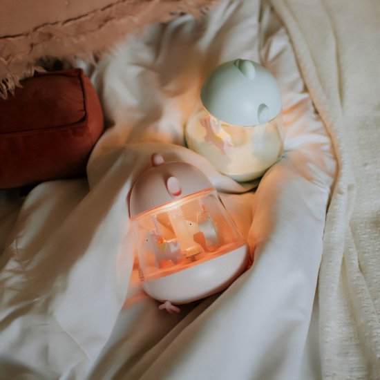 Mary's Blauwe muziekdoos met LED-nachtlampje, lamp voor kinderkamer, USB warm RGB-licht van sarcia.eu — afbeelding 5