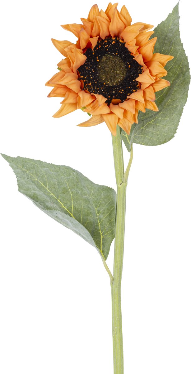 Easyplants | Kunstbloem Zonnebloem Real Touch goud 61 cm | Zijde | Nepbloemen | goud | Onderhoudsvrij | Kant-en-klaar