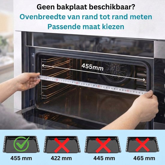 ICQN Bakplaat en Rooster Set voor Oven- 455x375x30 mm