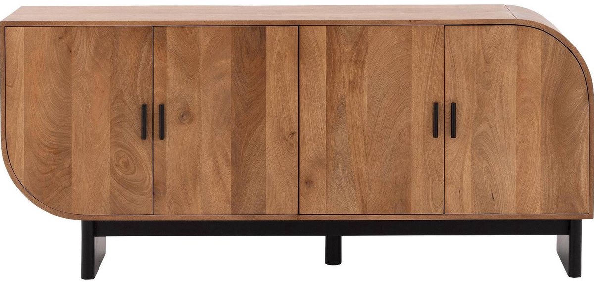 Goossens Dressoir Fabian, 4 Deuren - Hout Bruin
