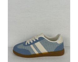 Leuke retro sneakers met trendy design blauw Blauw / 37