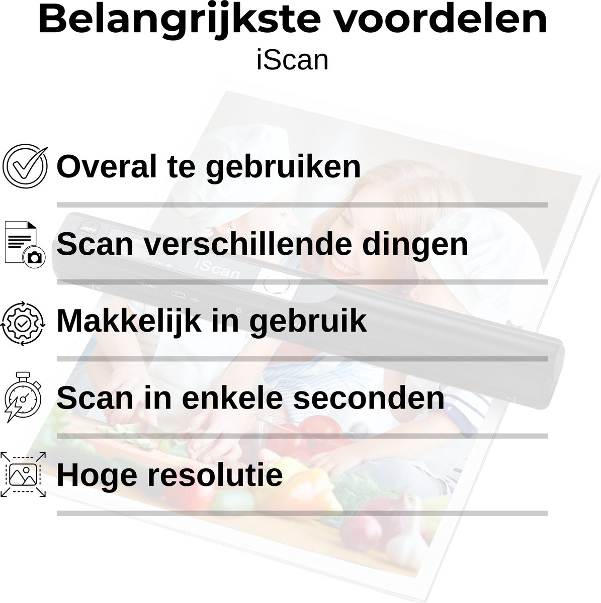 DreamGoods Document Scanner - Handscanner voor A4 Documenten, Boeken & Foto's thumbnail 2