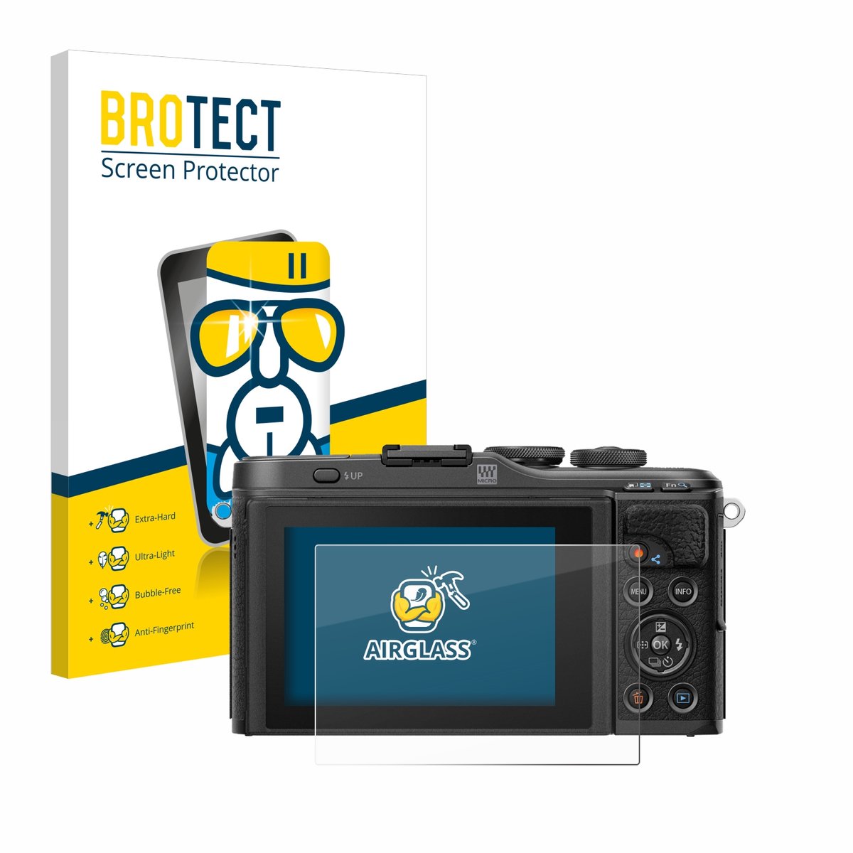 Screenprotector voor Olympus PEN E-PL10 Beschermglas transparant