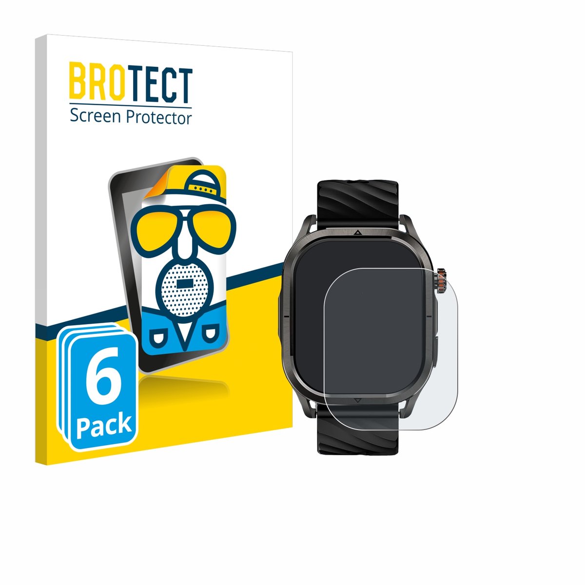 BROTECT - Screenprotector voor Kospet Magic P10 1.96" - Folie Beschermfolie matte 6 Stuks