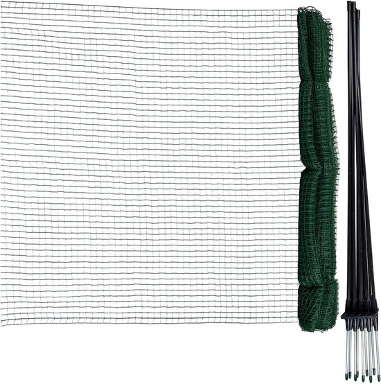 Filet de clôture pour chiens, chats, poules ou petits animaux de compagnie ; FLEX11 : Filet mobile de 90 cm de haut - 15 m de long.