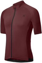 DANISH ENDURANCE Fietstrui voor Heren - Wielershirt - Korte Mouwen - Quick-Dry - Bordeaux - Maat XL