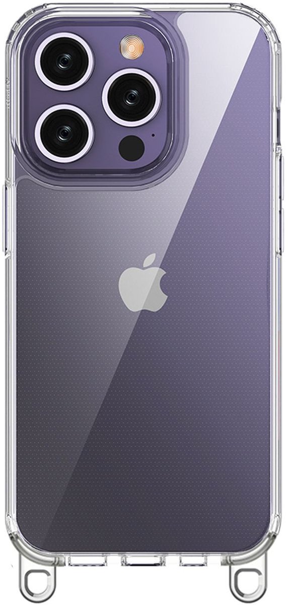 Mobigear Hoesje geschikt voor Apple iPhone 15 Pro Telefoonhoesje Hardcase | Mobigear Bungy Backcover | iPhone 15 Pro Case | Back Cover - Zilver