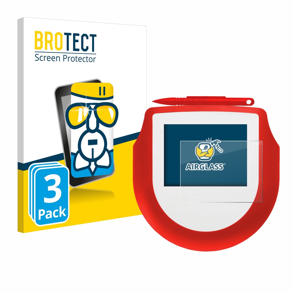 Screenprotector 3 Stuks voor Signotec Signature Pad Omega Beschermglas transparant