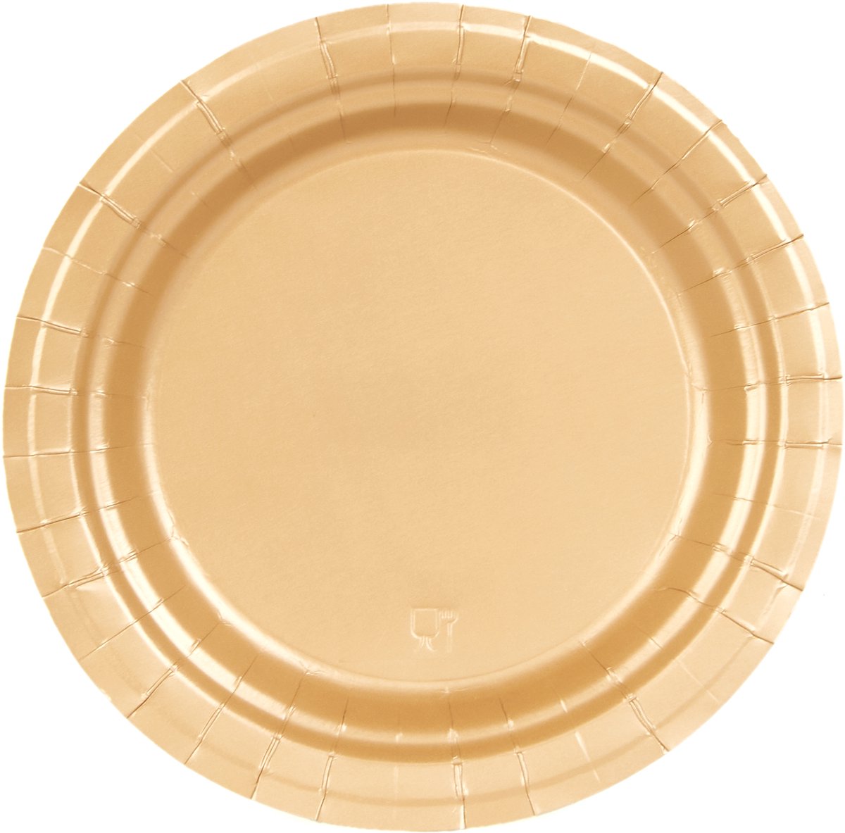Vegaoo - 16 matte gouden kartonnen borden 22 cm rond