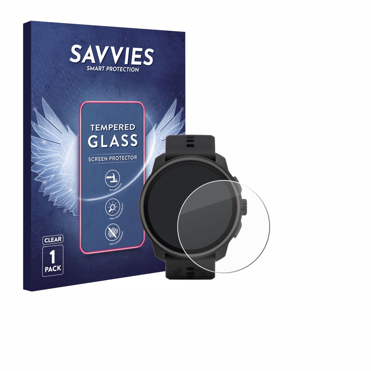 Savvies - Glas Screenprotector voor Suunto Race S - Gehard Beschermglas 9H