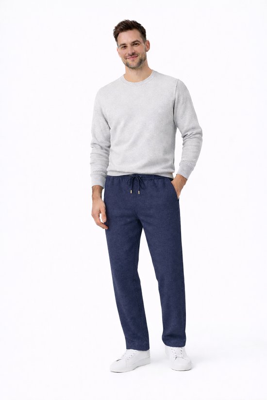 ROSS CAMP joggingbroek heren L - rechte pijp volwassenen lang - Marineblauw