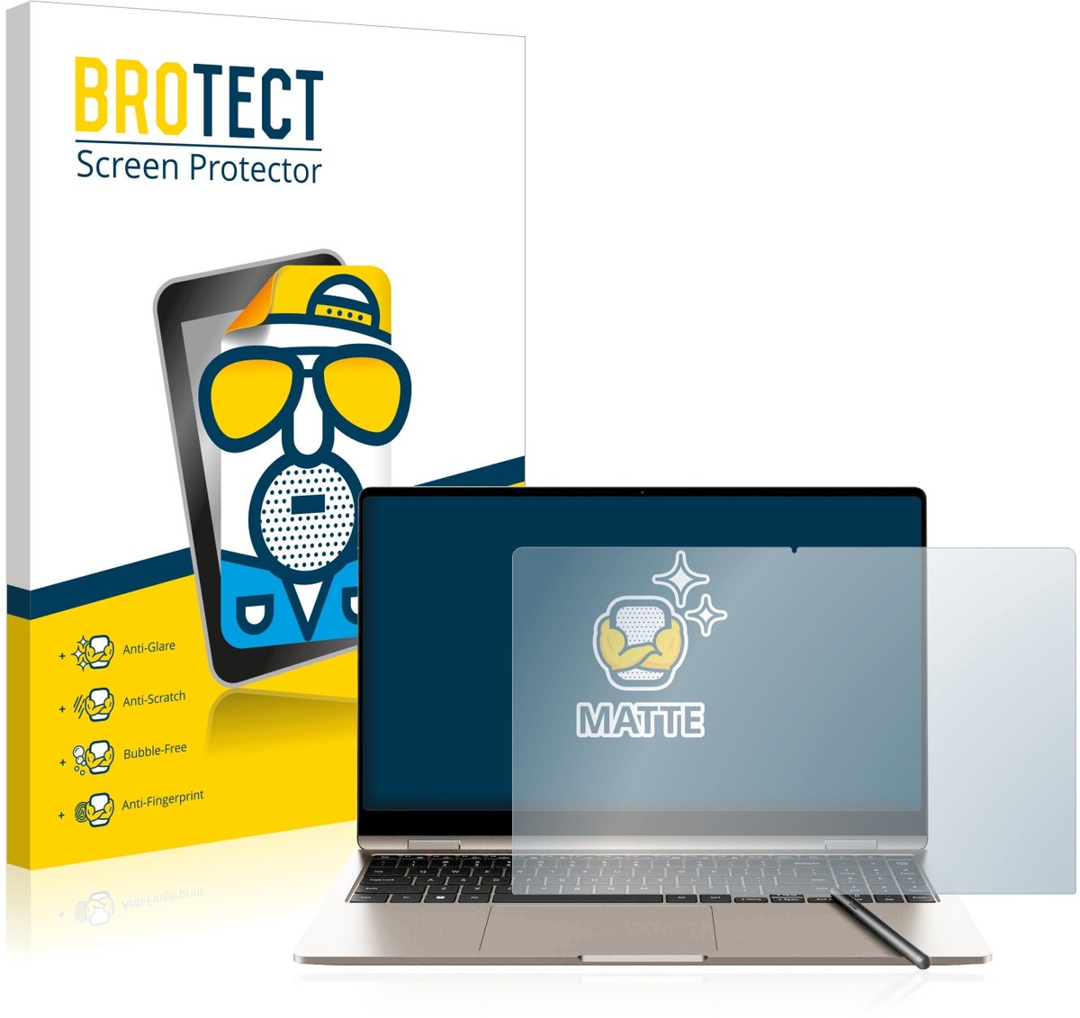 BROTECT - Screenprotector voor Samsung Galaxy Book3 360 15.6" - Folie Beschermfolie matte