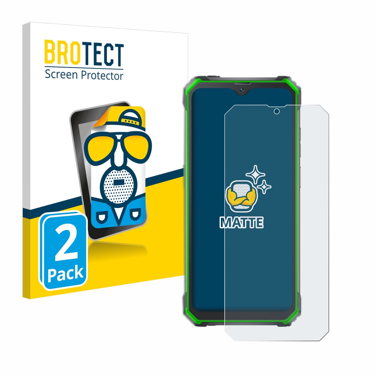BROTECT - Screenprotector voor Blackview BV7100 - Folie Beschermfolie matte 2 Stuks