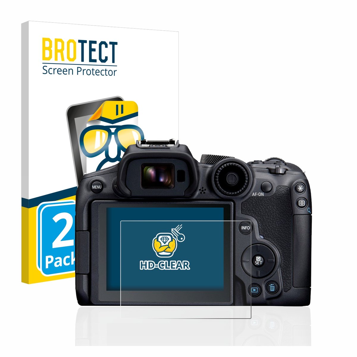 BROTECT - Screenprotector voor Canon EOS R7 - Folie Beschermfolie transparant 2 Stuks