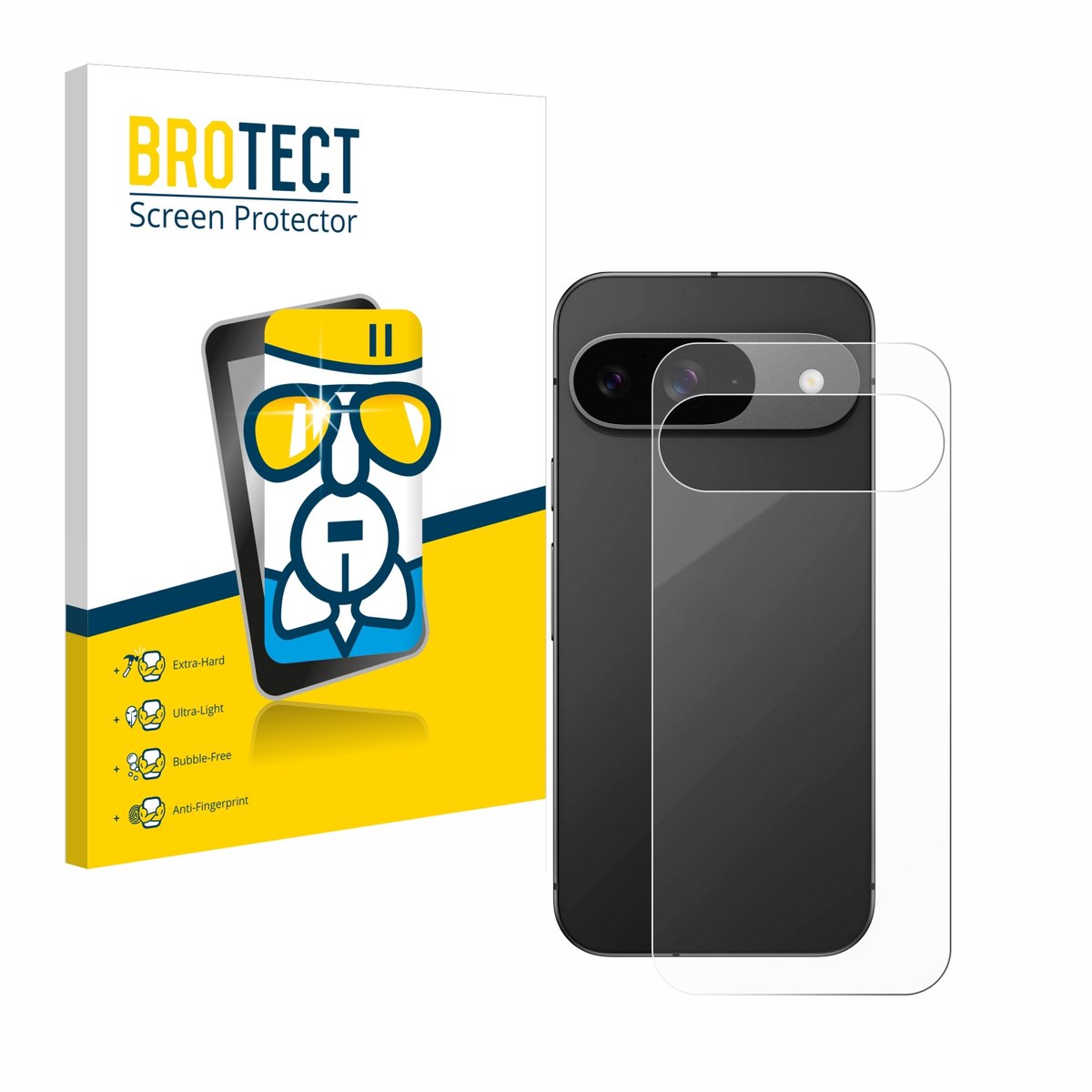 Screenprotector voor Google Pixel 9 (Achterkant) Beschermglas transparant