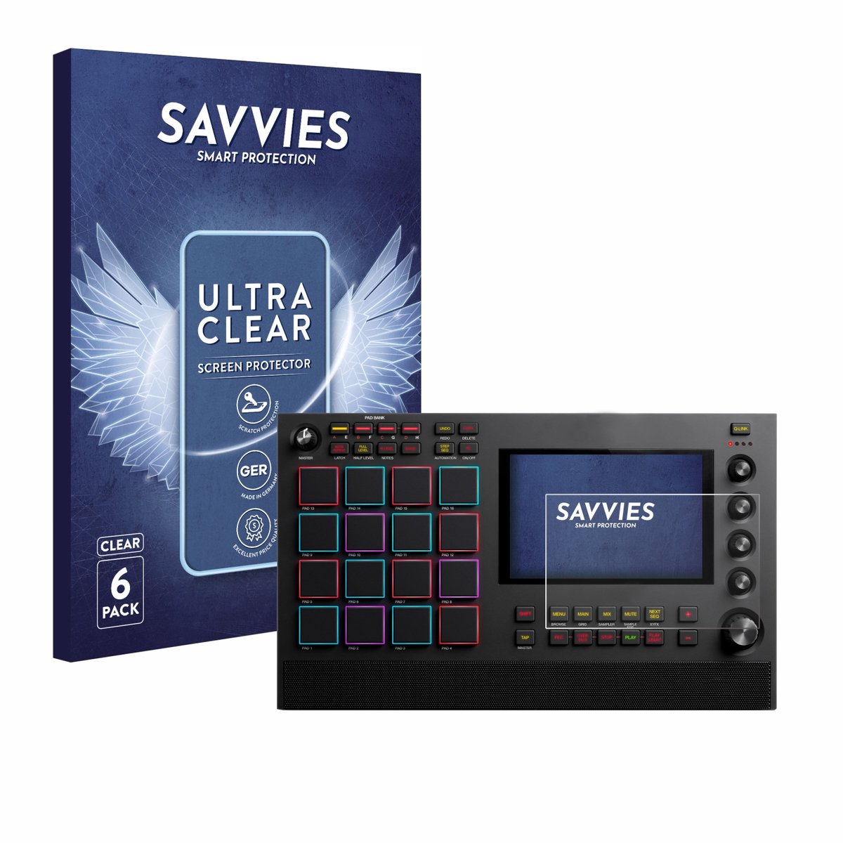 Savvies - Screenprotector voor Akai MPC Live II - Folie Beschermfolie transparant 6 Stuks